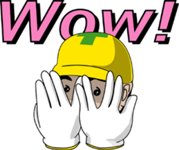 Yellow helmet/ English ver sticker #1547250