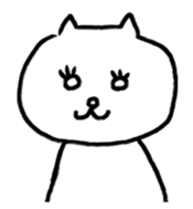 The unrestrained free White cat sticker #1547536
