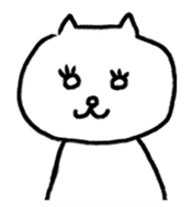 The unrestrained free White cat sticker #1547536