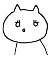 The unrestrained free White cat sticker #1547546