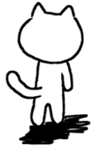 The unrestrained free White cat sticker #1547548