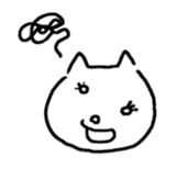 The unrestrained free White cat sticker #1547550
