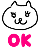 The unrestrained free White cat sticker #1547552