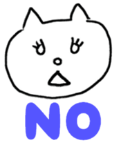 The unrestrained free White cat sticker #1547555