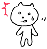 The unrestrained free White cat sticker #1547556