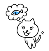 The unrestrained free White cat sticker #1547558