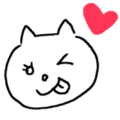 The unrestrained free White cat sticker #1547565