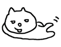 The unrestrained free White cat sticker #1547566