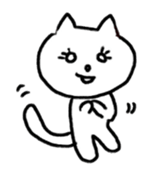 The unrestrained free White cat sticker #1547570