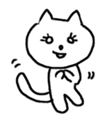 The unrestrained free White cat sticker #1547570