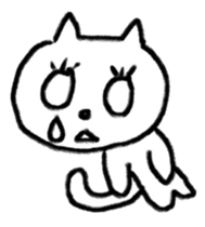 The unrestrained free White cat sticker #1547571
