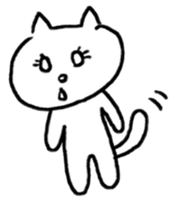 The unrestrained free White cat sticker #1547574