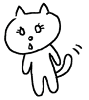 The unrestrained free White cat sticker #1547574