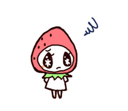 Tiny strawberry sticker #1548422
