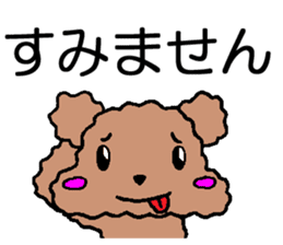 It is a sticker of toy poodle sticker #1550755