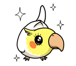 Lutino cockatiels sticker #1551296