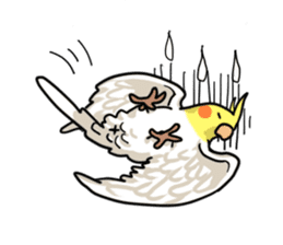 Lutino cockatiels sticker #1551305