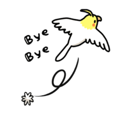 Lutino cockatiels sticker #1551308