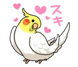 Lutino cockatiels sticker #1551320