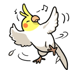 Lutino cockatiels sticker #1551333