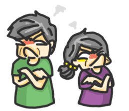 ManudLung ManudPa: Uncle and Auntie sticker #1553650