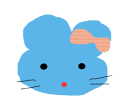Blue rabbit sticker #1554037