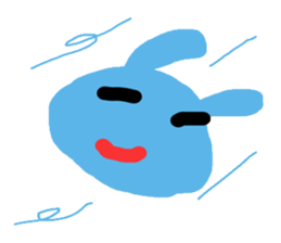 Blue rabbit sticker #1554052