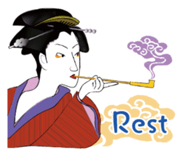 Interesting Ukiyo-e art sticker #1554426