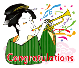 Interesting Ukiyo-e art sticker #1554428