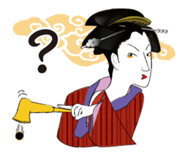 Interesting Ukiyo-e art sticker #1554429