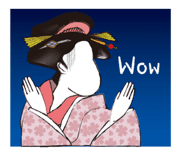 Interesting Ukiyo-e art sticker #1554452