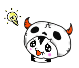 lovely skull boy sticker #1555107