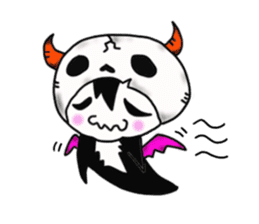 lovely skull boy sticker #1555131