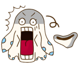 Beibei & Tintin KUSO octopus squid ocean sticker #1555953