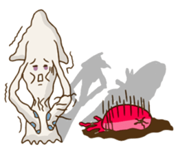 Beibei & Tintin KUSO octopus squid ocean sticker #1555966