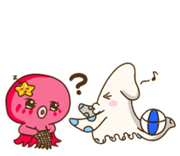 Beibei & Tintin KUSO octopus squid ocean sticker #1555970