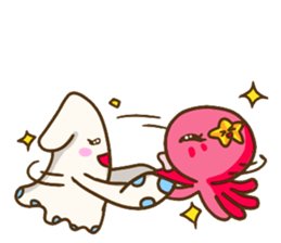 Beibei & Tintin KUSO octopus squid ocean sticker #1555971
