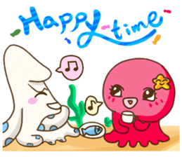 Beibei & Tintin KUSO octopus squid ocean sticker #1555973