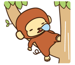 Lazy Monchey (Cantonese) sticker #1555986