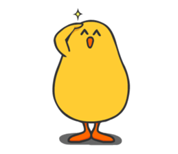 Chicken smiling sticker #1556347