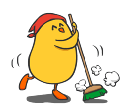 Chicken smiling sticker #1556370