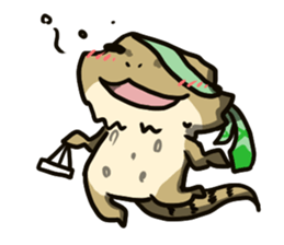 Bearded dragon and iguana sticker #1556524