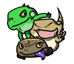 Bearded dragon and iguana sticker #1556535