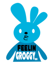 3-EAR BUN only English sticker #1556556