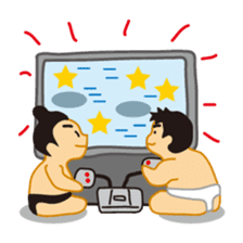 Everyday of sumo wrestlers sticker #1558227