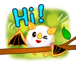 Lovely Honduran White Bat sticker #1558339