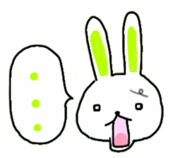 white rabbit Sticker 2 sticker #1561861