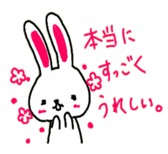 white rabbit Sticker 2 sticker #1561870