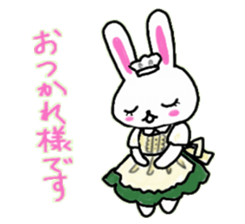 white rabbit Sticker 2 sticker #1561895