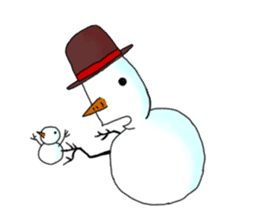 Live with snowman sticker #1563177